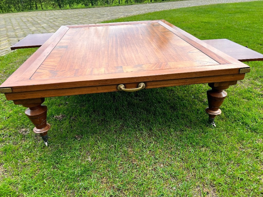 Mooie kersenhouten salontafel met uitschuifbare bladen, Huis en Inrichting, Tafels | Salontafels, Gebruikt, 50 tot 100 cm, 100 tot 150 cm