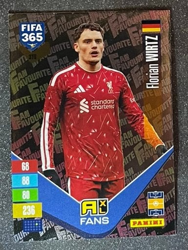 Panini Fifa365 2027   FANS’ FAVOURITE   WIRTZ   LIVERPOOL FC, Verzenden, Zo goed als nieuw, Plaatje