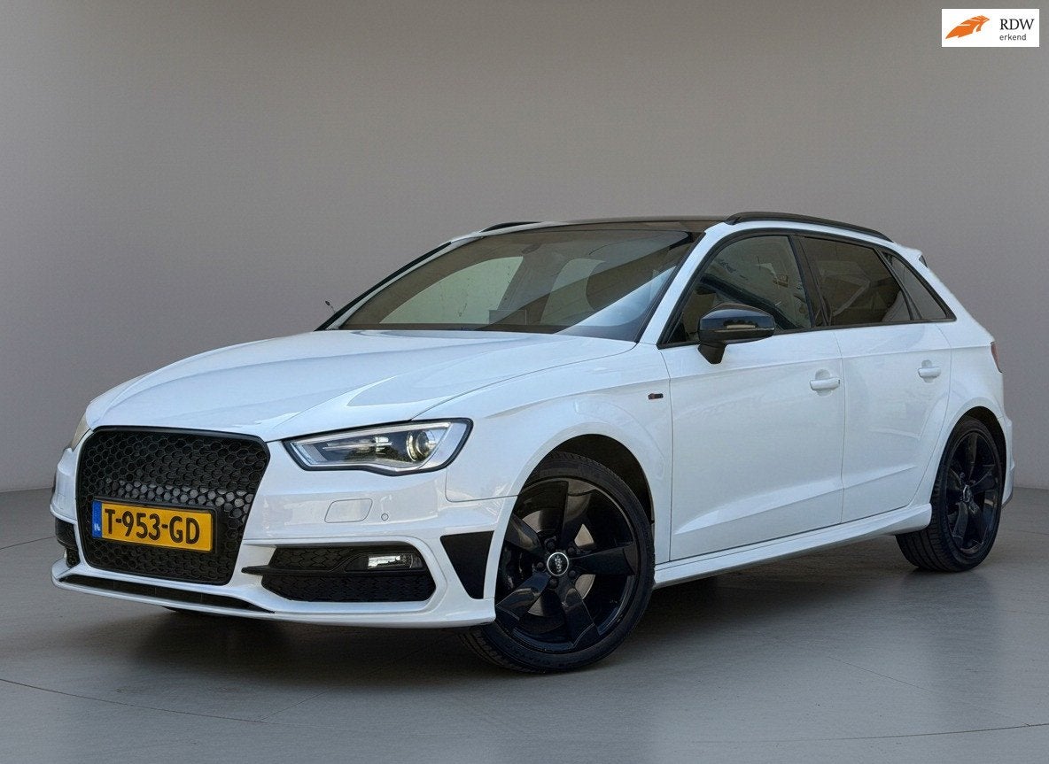 Audi A3 Sportback 1.8 TFSI Ambition S-line|Automaat|Stoelver, Auto's, Audi, Gebruikt, 4 cilinders, Leder en Stof, Wit