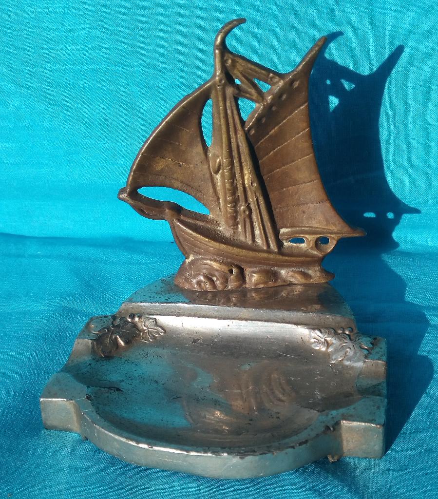 ART NOUVEAU 1900s PENNENHOUDER ZEILSCHIP, Antiek en Kunst, Curiosa en Brocante, Verzenden