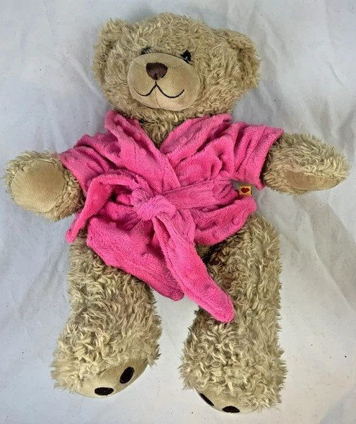 Build-A-Bear Workshop Teddybeer met roze badjas knuffel 40cm