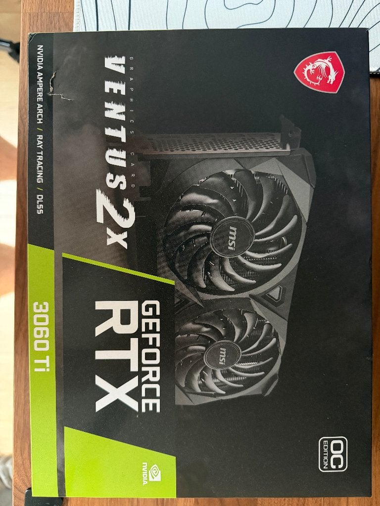 MSI Ventus 2x RTX 3060 Ti, GDDR6, PCI-Express 4, Ophalen of Verzenden, Zo goed als nieuw