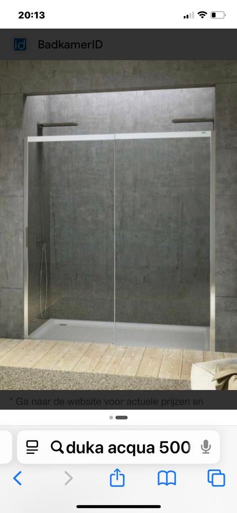 Duka Acqua 5000 nis schuifdeur, Ophalen, Nieuw, Glas, Douche