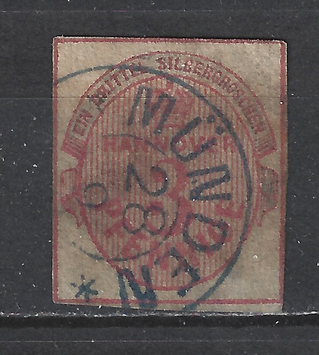 Duitsland Hannover 6 geb 1856 ; MEER HANNOVER voor 15% CW, Postzegels en Munten, Ophalen of Verzenden, Duitse Keizerrijk, Gestempeld