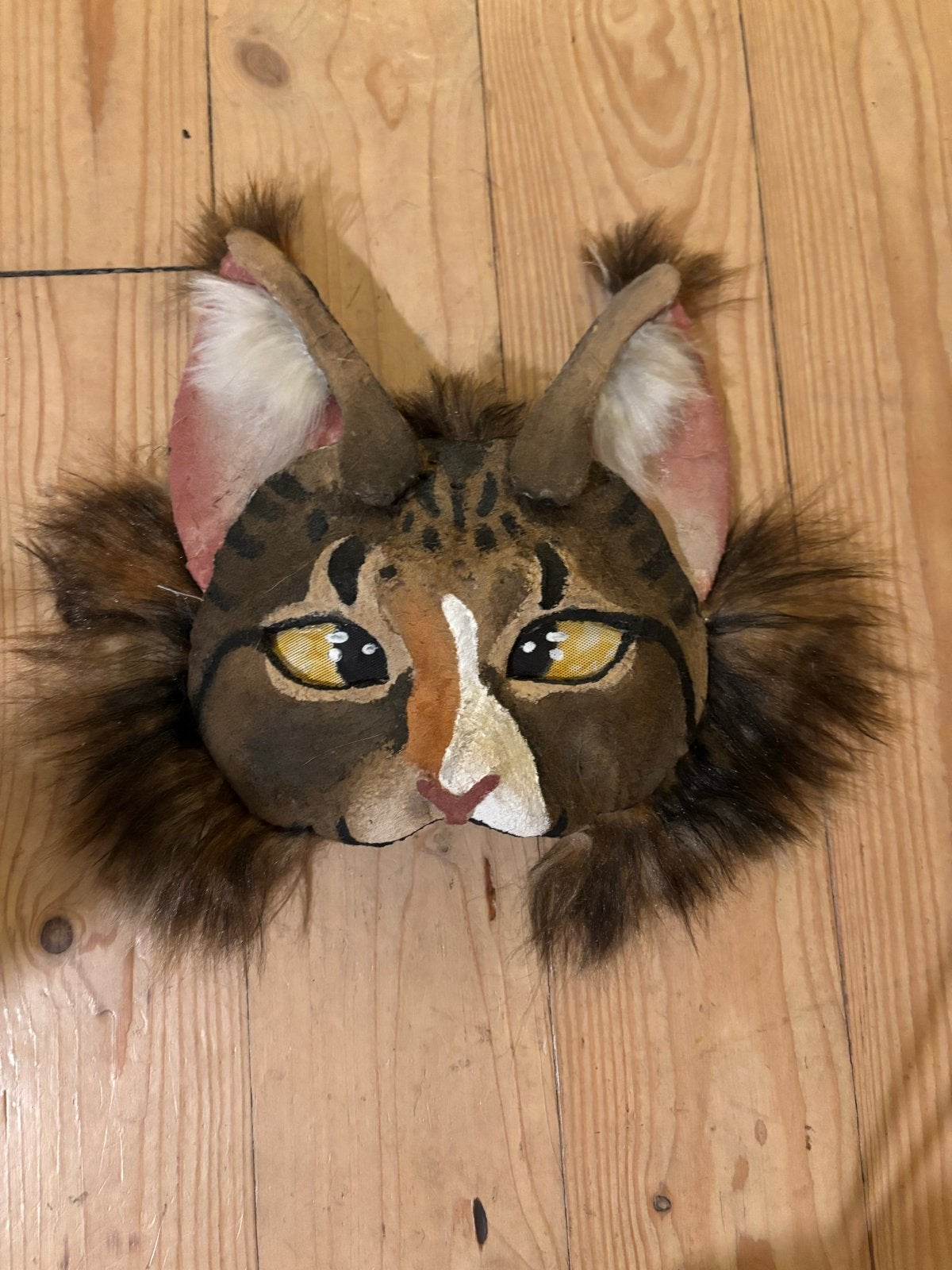 Therian masker - Handgemaakt kattenmasker, Ophalen of Verzenden, Gebruikt, Toneelattributen of Onderdelen