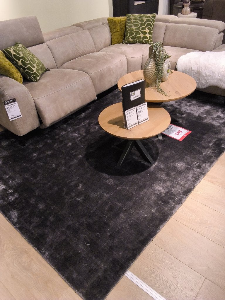 Vloerkleed Portofino, Ophalen, 200 cm of meer, Rechthoekig, Zwart