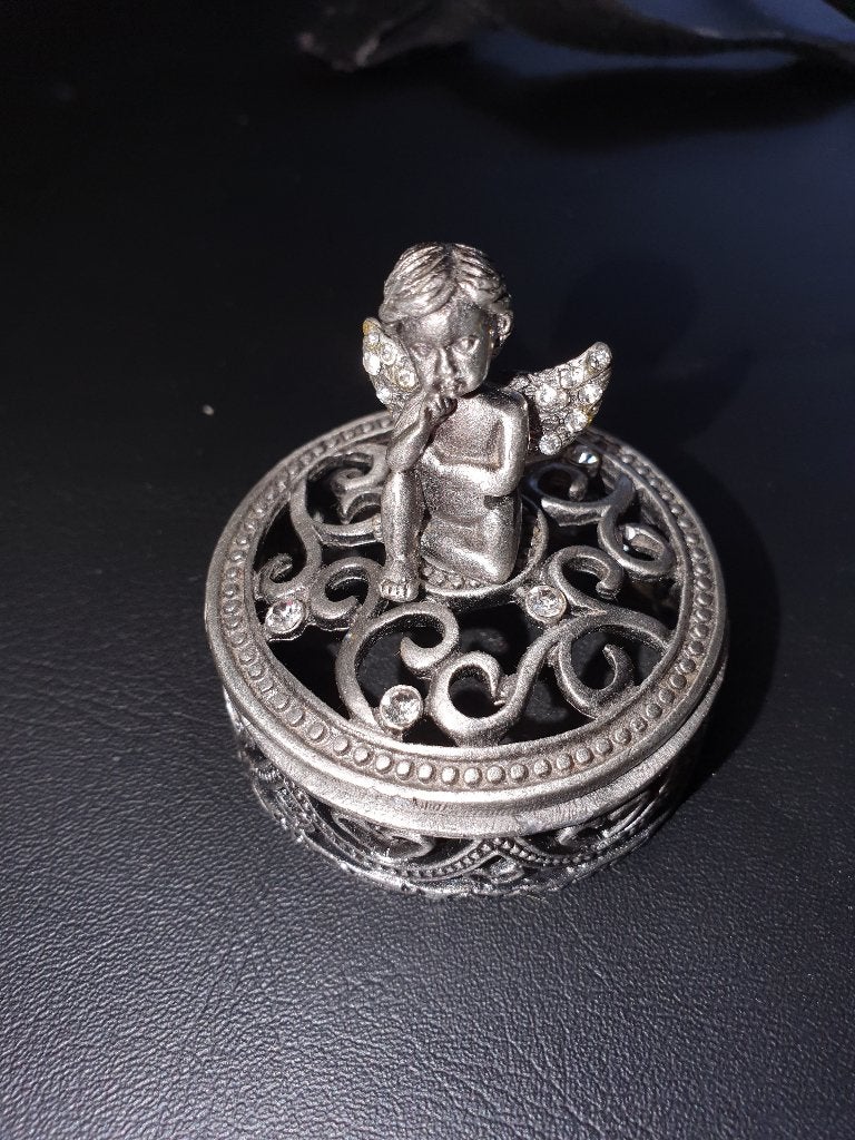 Mooi doosje van zilver tin, Ophalen of Verzenden