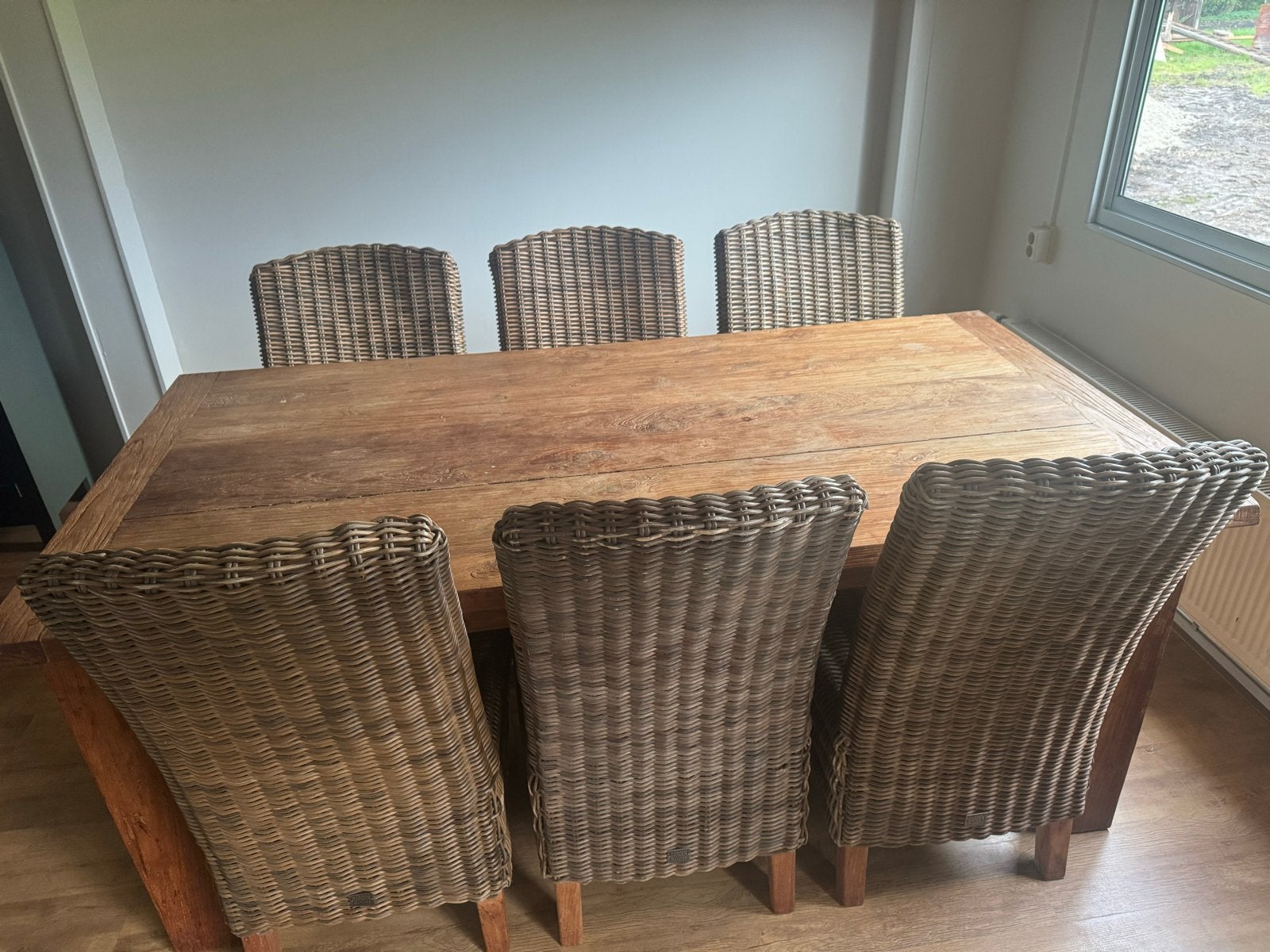 6 rotan stoelen van Garden Room, Ophalen, Gebruikt, Bruin, Riet of Rotan
