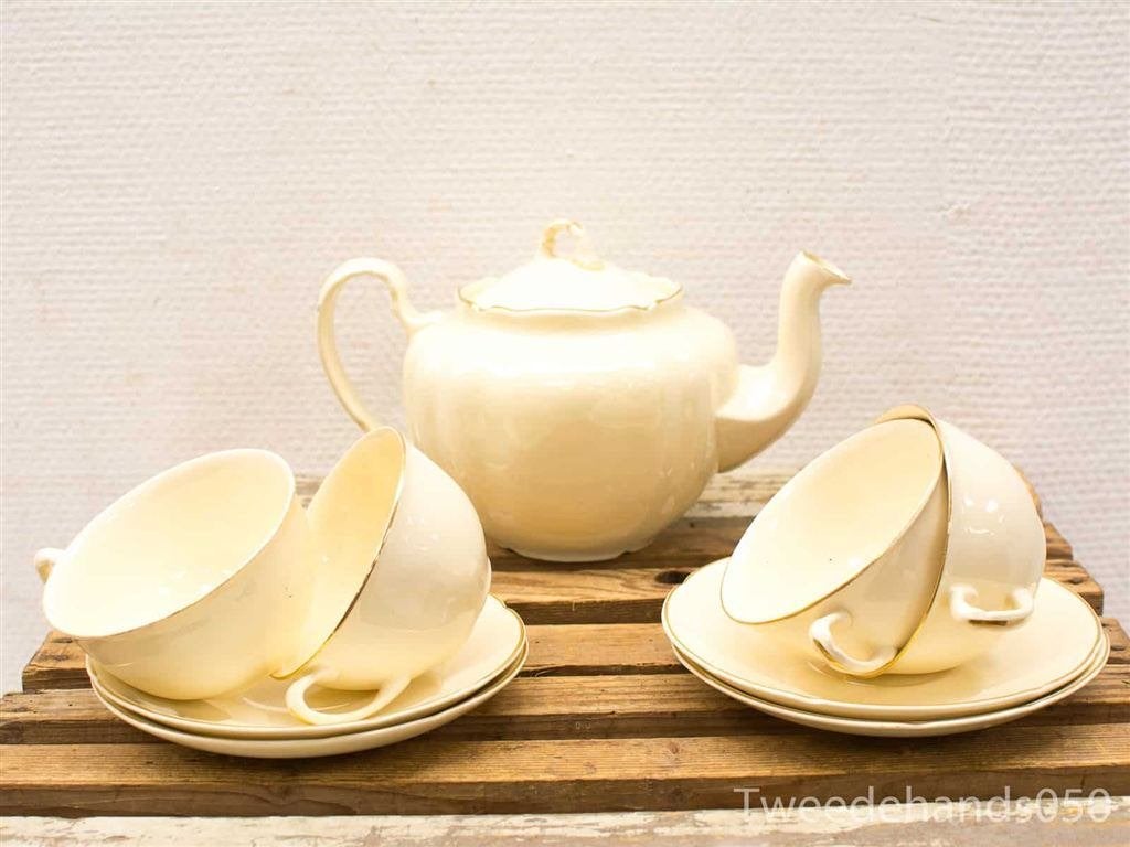 17 delig thee servies 20113, Ophalen of Verzenden, Gebruikt, Aardewerk, Bord(en)
