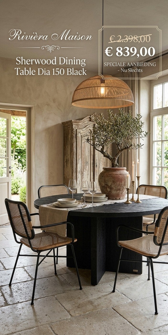 NIEUWE Rivièra Maison Sherwood Eettafel Op=Op!, Huis en Inrichting, Tafels | Eettafels, Nieuw, 150 tot 200 cm, 150 tot 200 cm