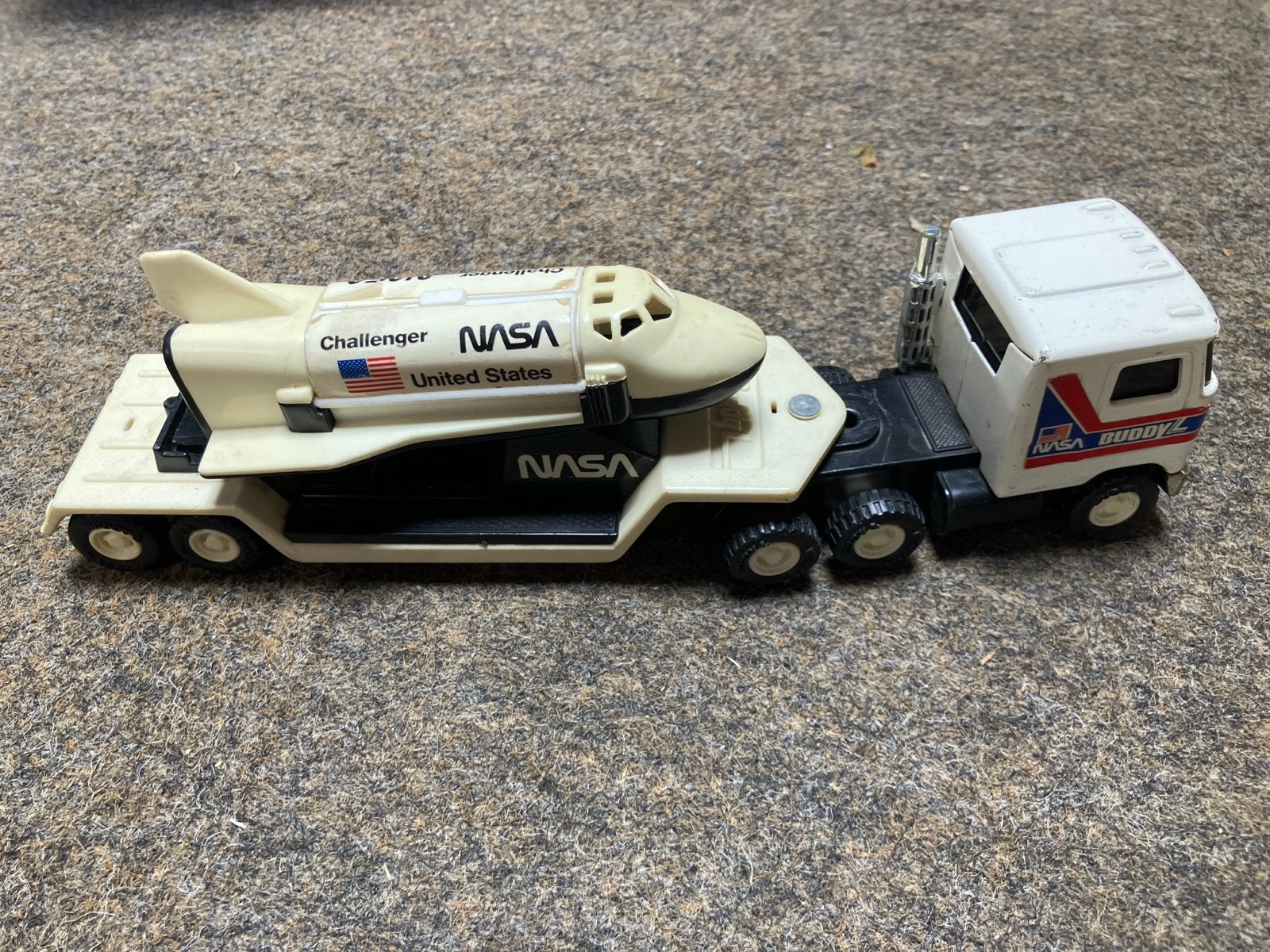 Vintage Buddy L NASA Space Shuttle Challenger vrachtwagen, Ophalen of Verzenden, Gebruikt