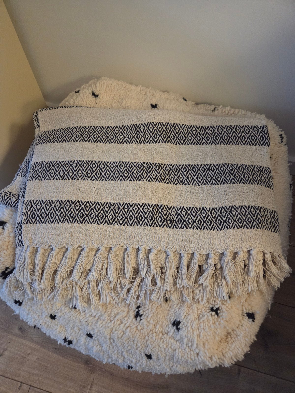 Plaid met franjes 140x116 cm, Ophalen of Verzenden, Nieuw