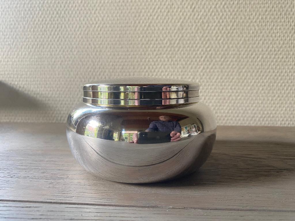 Vintage GERO verzilverde pot (Party Pleet)-25 jarig jubileum, Antiek en Kunst, Antiek | Goud en Zilver, Ophalen of Verzenden