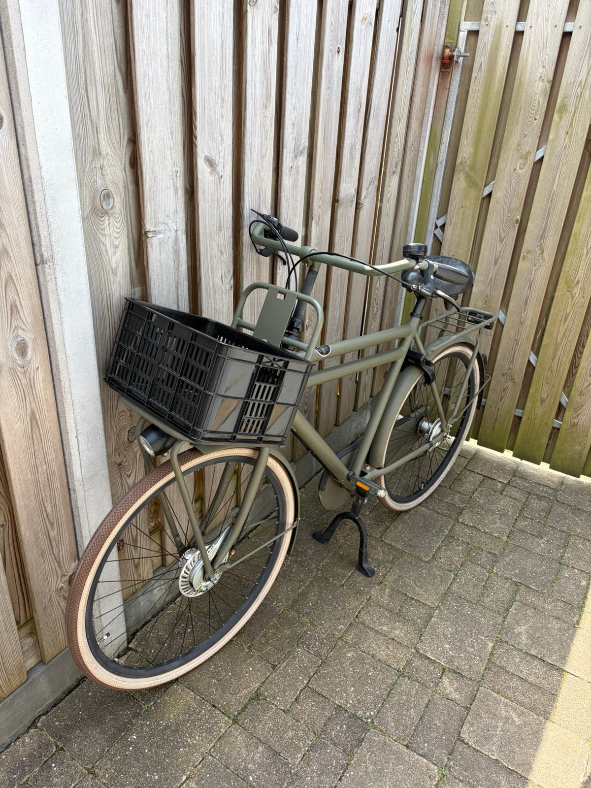 Nette Cortina U4 met Voormand – Groen, Fietsen en Brommers, Gebruikt, Versnellingen, 57 tot 61 cm, Ophalen