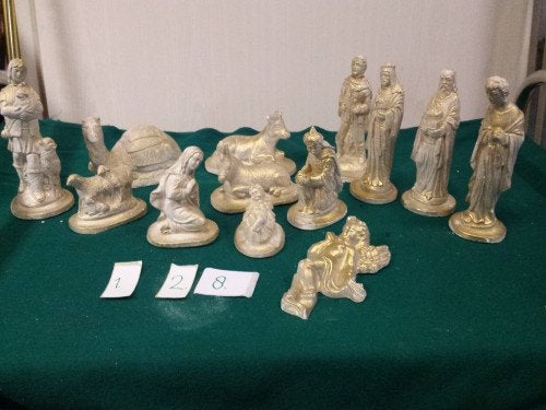 128 ] kerststal beelden 13 stuks, Ophalen of Verzenden, 'T Olde Gre-j, Info@toldegrej.nl, Endepoelstraat 20f Didam