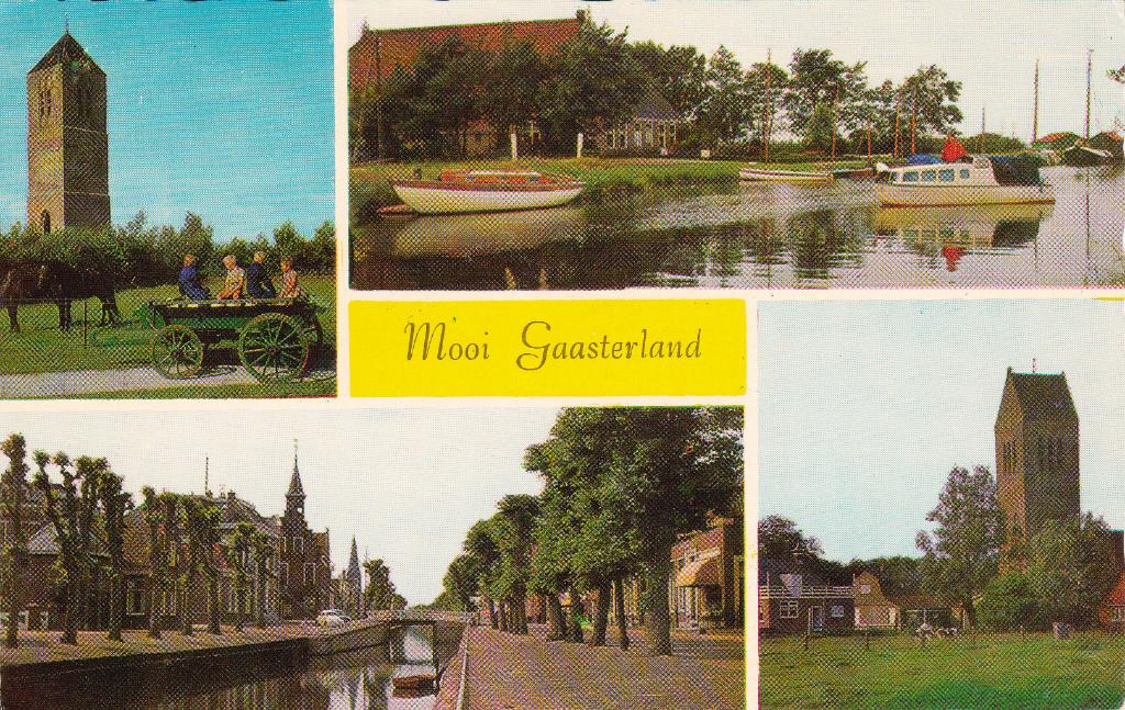 00701 Friesland - 4 luik Mooi Gaasterland - gel. 1977, Verzamelen, Ansichtkaarten | Nederland, Verzenden, 1960 tot 1980, Gelopen