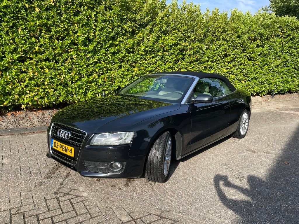 Audi A5 3.2 FSI Cabrio Quattro S-tronic 2011 Zwart, Auto's, Audi, Particulier, A5, 4x4, ABS, Adaptieve lichten, Airbags, Airconditioning