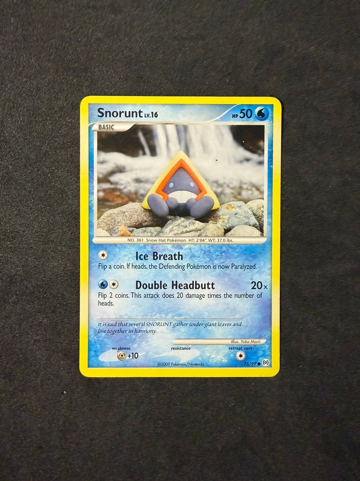Pokemon tcg vintage bulk card - Snorunt 75 arceus Yuka Morii, Ophalen of Verzenden, Zo goed als nieuw, Losse kaart