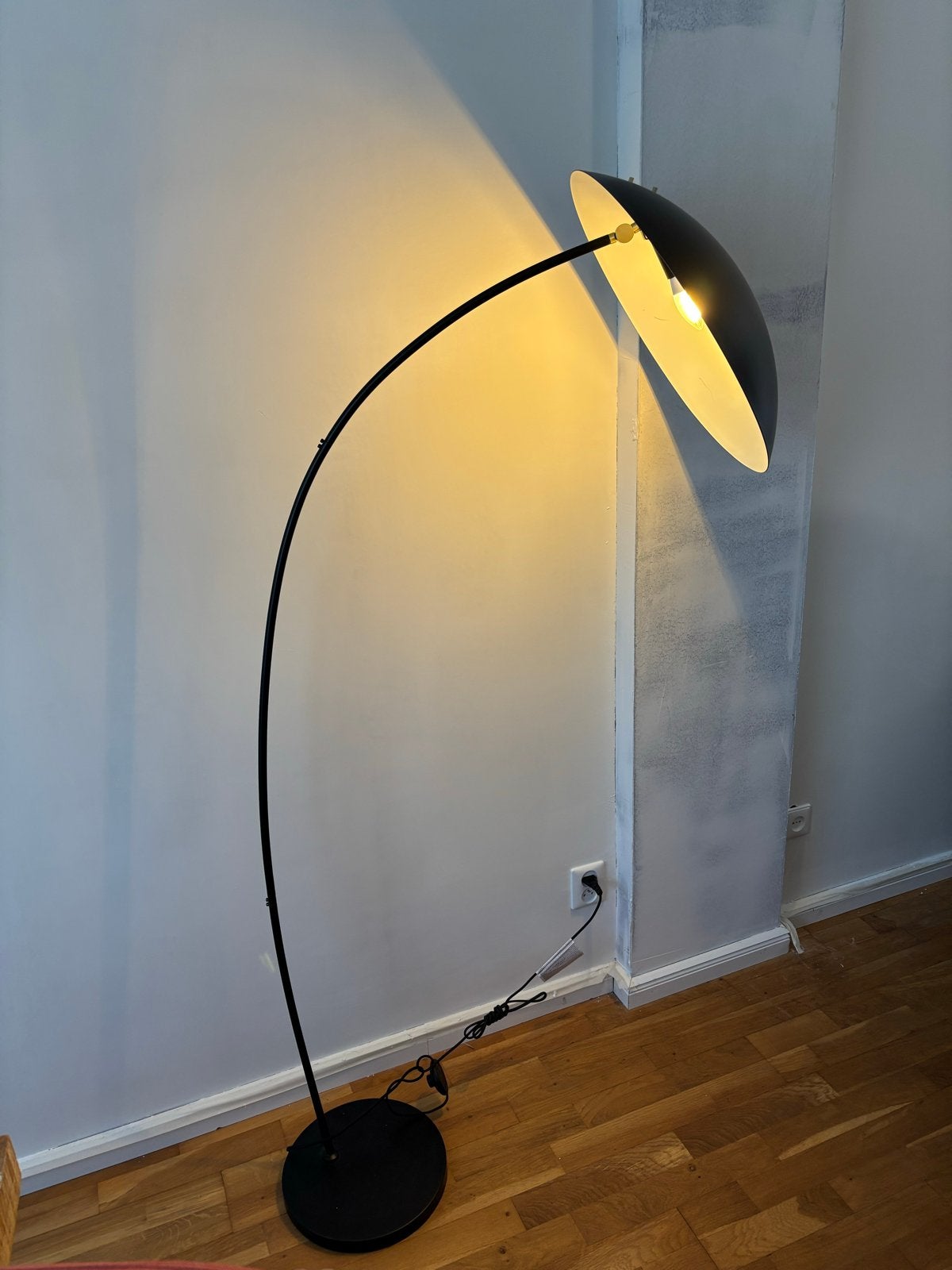 Zarahome metalen booglamp - Stijlvolle vloerlamp, Ophalen, E27 (groot), Zo goed als nieuw, Metaal