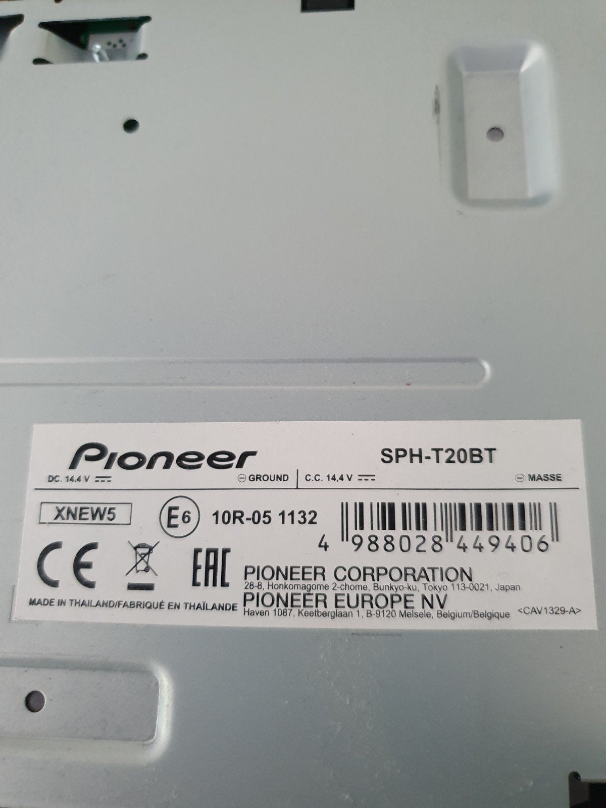 Pioneer SPH-T20BT, Ophalen, Zo goed als nieuw
