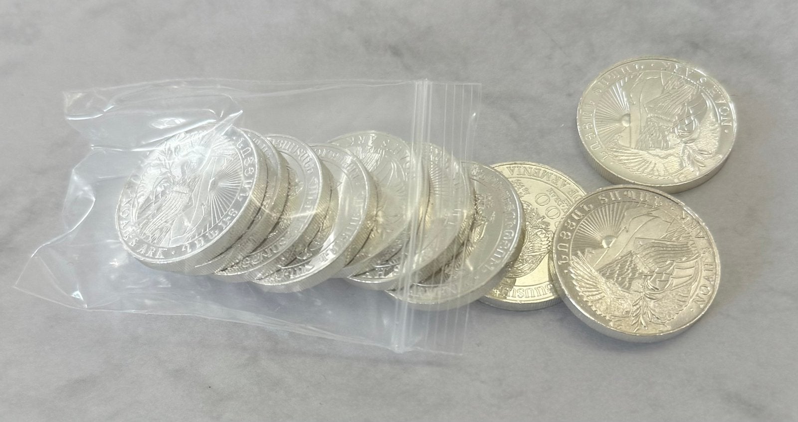 10x 0,5 ounce zilver Noach 5 Dram 999 zilver, Ophalen of Verzenden, Zilver