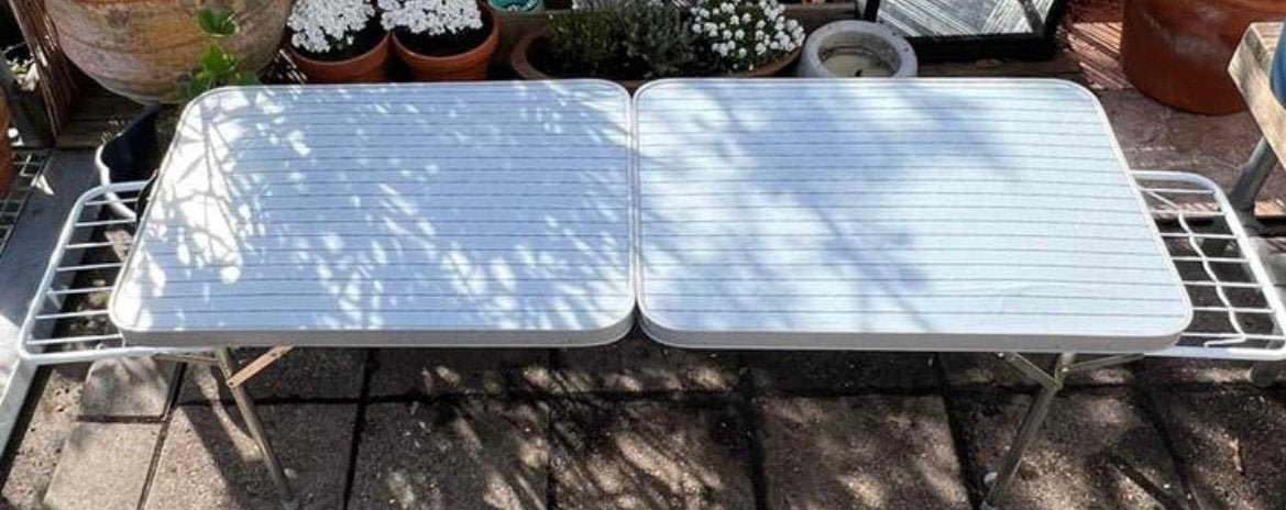 Inklapbaar campingtafeltje, Ophalen, Gebruikt, Campingtafel