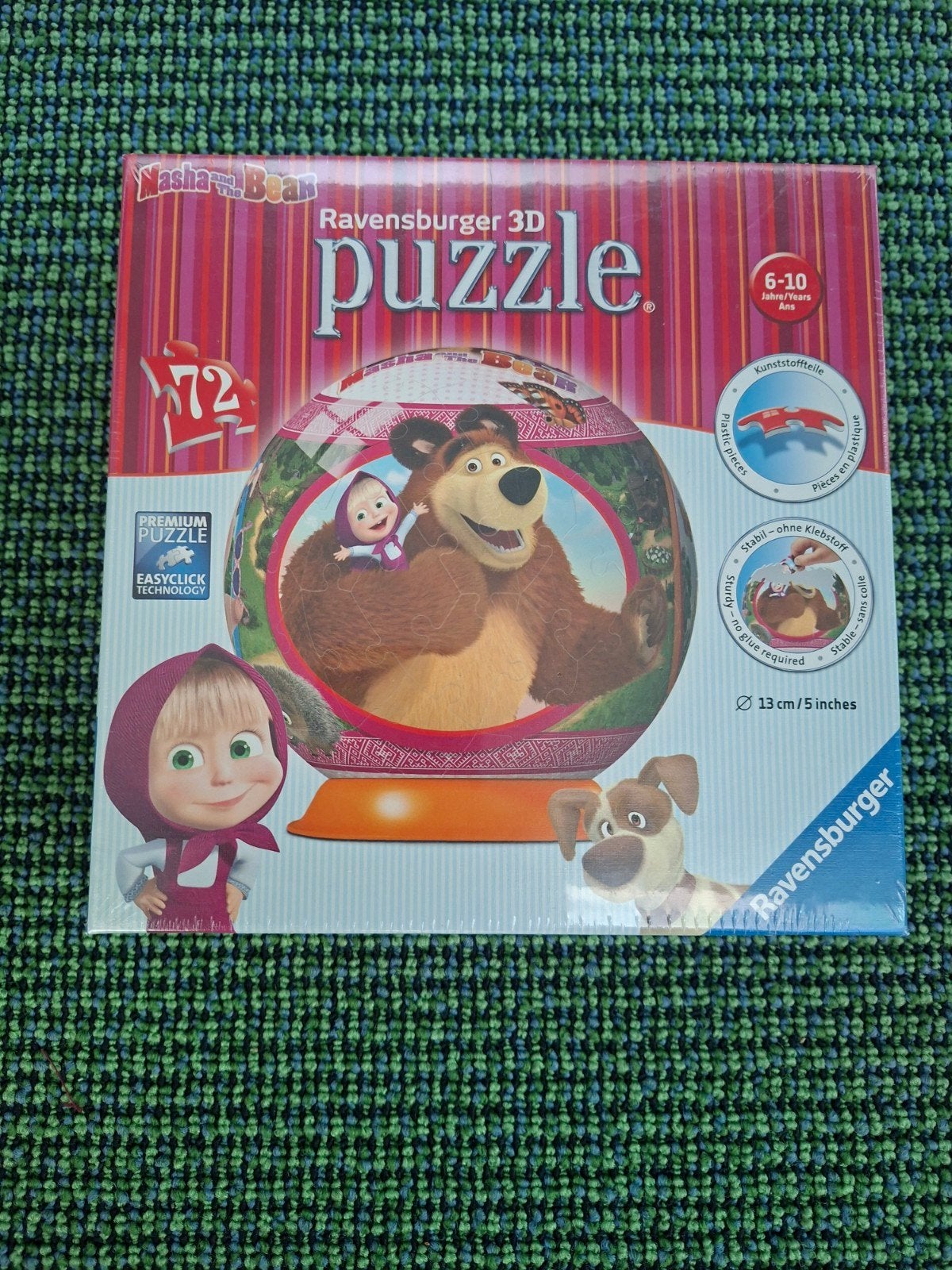Ravensburger 3D puzzle Masha and the Bear (puzzelbal beer), Kinderen en Baby's, Ophalen of Verzenden, Meer dan 50 stukjes, Nieuw