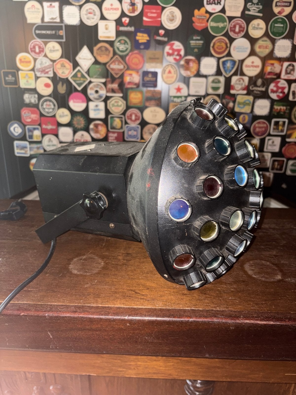 Vintage Double Derby discolamp - halogeen, Muziek en Instrumenten, Ophalen, Gebruikt, Discobol, Kleur