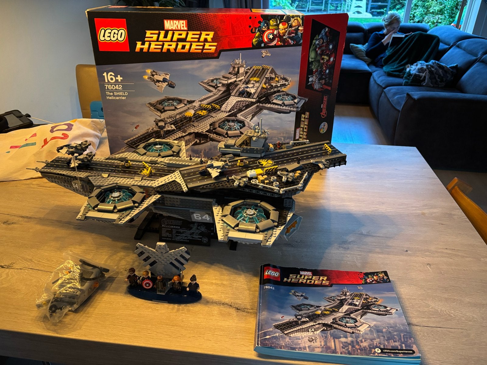 LEGO Marvel 76042 The SHIELD Helicarrier + power function!, Ophalen of Verzenden, Zo goed als nieuw, Overige merken