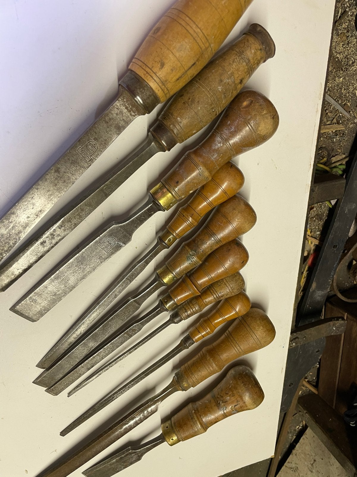 Houtbeitels set - Diverse maten, Ophalen of Verzenden, Gebruikt, Beitel, Overige merken