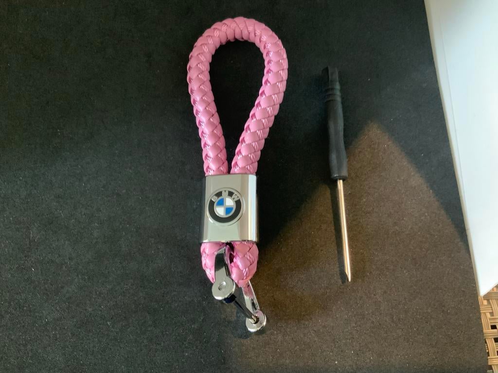 BMW Sleutelhanger Gevlochten Roze - Nieuw, Ophalen of Verzenden, Nieuw