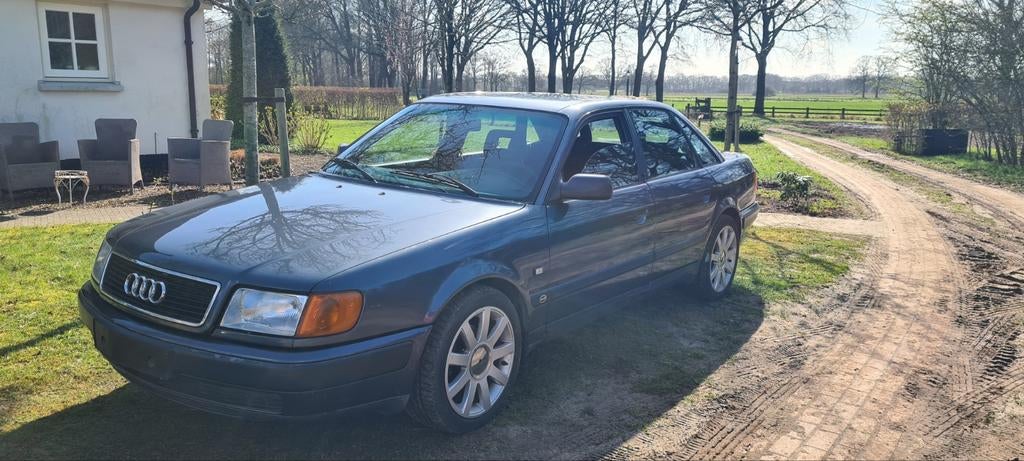 Audi 100 2.3E 1991, Auto's, Voorwielaandrijving, 2300 cc, Handgeschakeld, Grijs