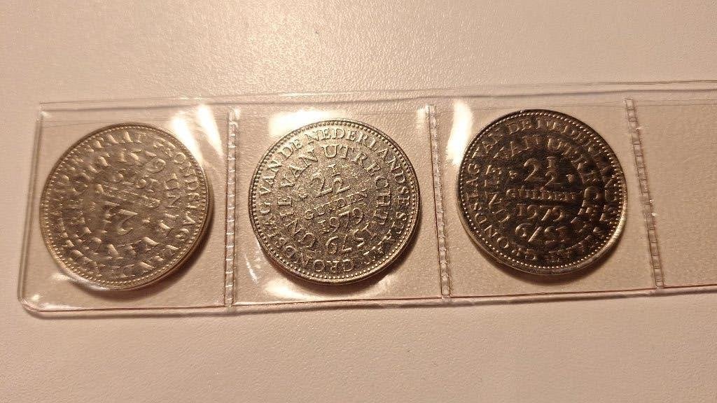 Rijksdaalders 1979 Unie van Utrecht 3 stuks, Postzegels en Munten, Munten | Nederland, Ophalen of Verzenden, Koningin Juliana