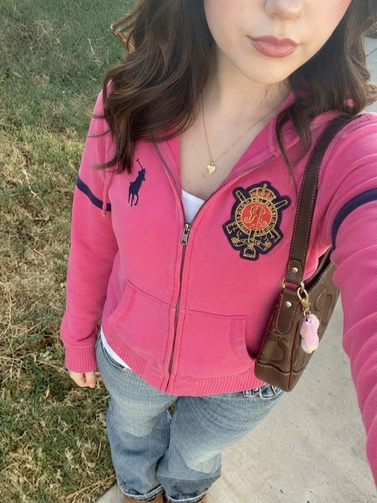 Polo Ralph Lauren Sweater Roze – 12-14 Jaar – Preppy/y2k, Kinderen en Baby's, Gebruikt, Trui of Vest, Ralph Lauren, Verzenden