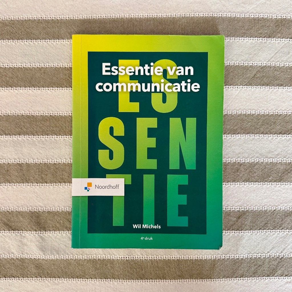 essentie van communicatie wil michels 4e druk, Boeken, Noordhoff, Zo goed als nieuw, Alpha, HBO