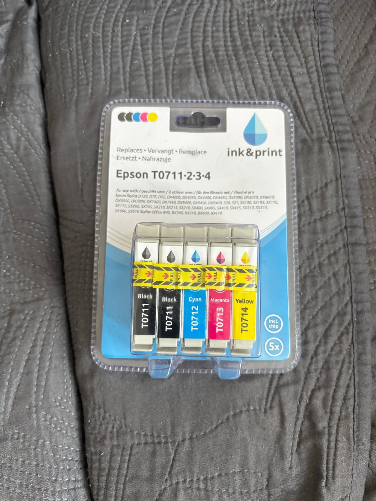 Epson T0711-2-3-4 inktpatronen (5 stuks) - ink&print, Ophalen of Verzenden, Nieuw, Cartridge