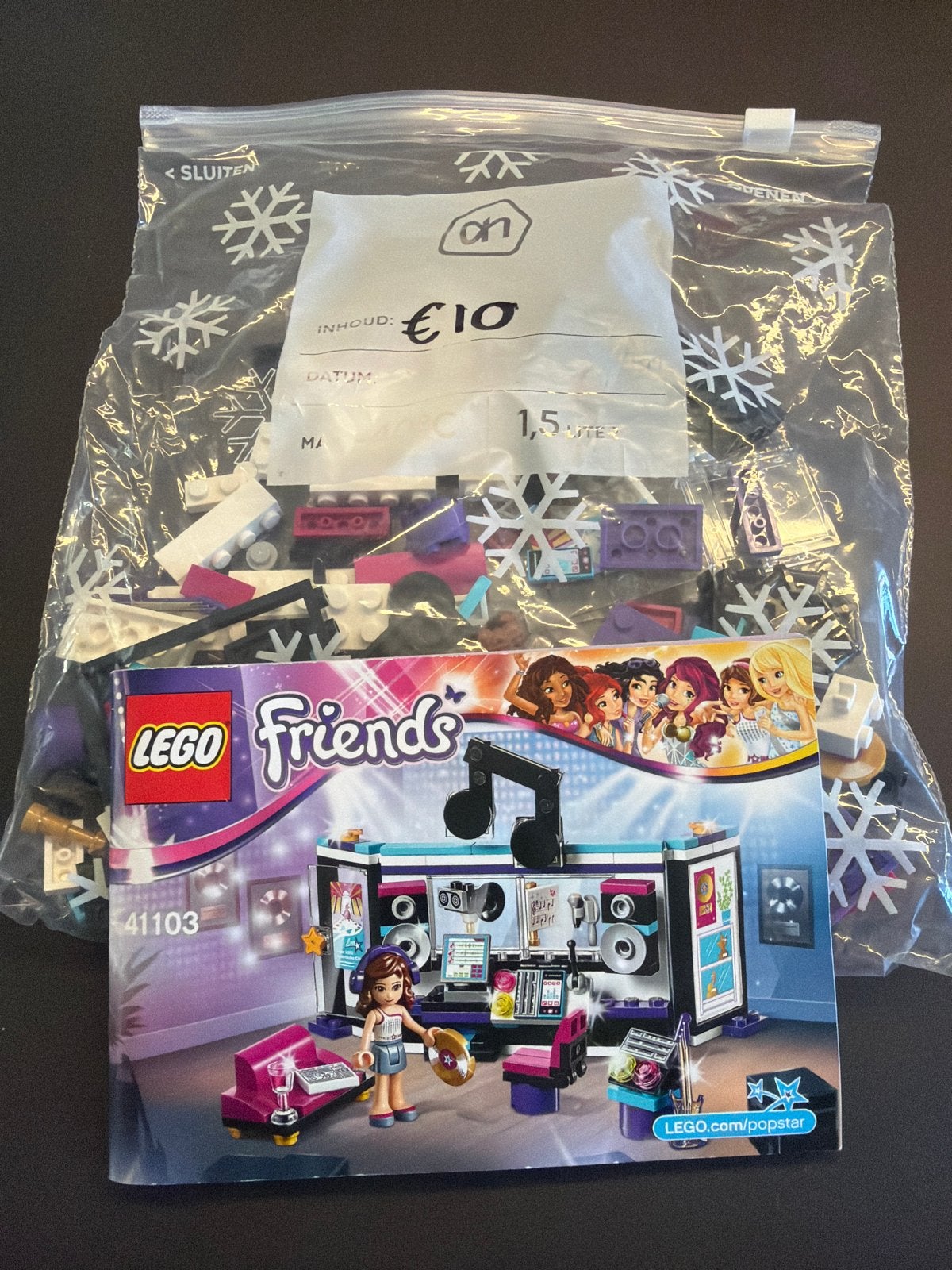 Lego Friends Popster Opnamestudio 41103, Gebruikt, Lego, Friends, Ophalen of Verzenden