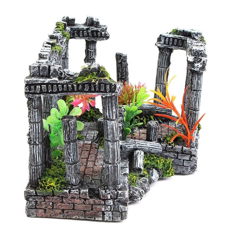 Romeinse Ruine Ornament Aquarium / Vissen Kasteel Pilaren, Verzenden, Nieuw