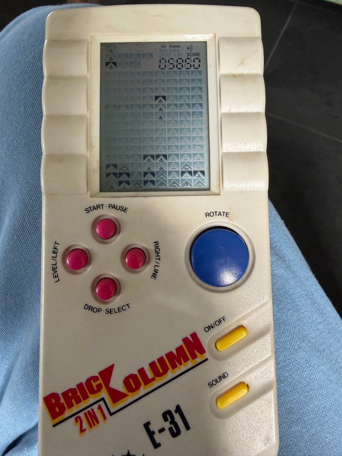 Vintage Brick Kolumn 2 in 1 Handheld Game E-31 Commodoor, Ophalen of Verzenden, Overige merken, Gebruikt