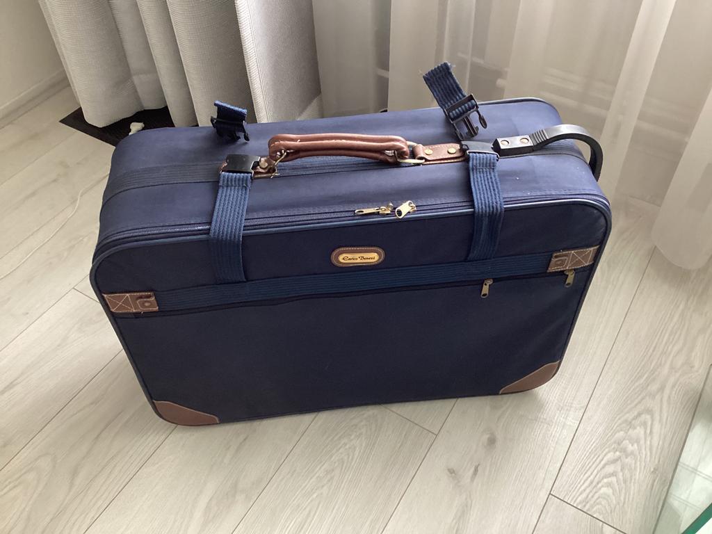 Koffer, blauw., Sieraden, Tassen en Uiterlijk, Koffers, Ophalen of Verzenden, Gebruikt, Hard kunststof, 60 tot 70 cm