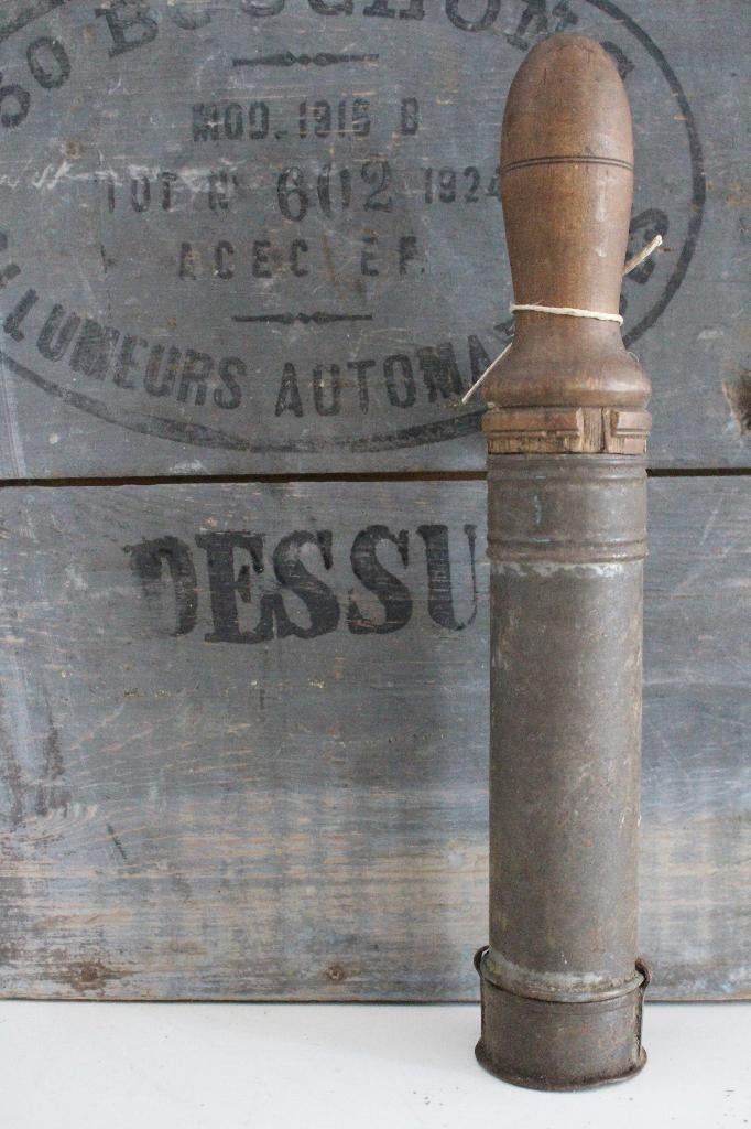 Oude brocante bakkers decoratie spuit *Pronck & Praal*, Ophalen of Verzenden
