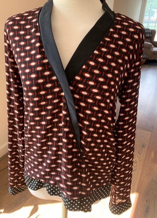 ZARA wikkel blouse zwart rood nieuw XS-S, Verzenden, Zara, Nieuw, Maat 34 (XS) of kleiner