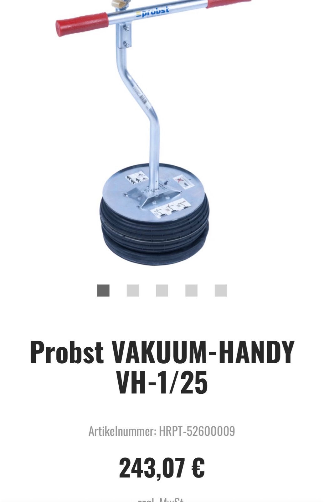 Probst VAKUUM-HANDY VH-1/25 Tegelzuiger - Zo goed als nieuw, Ophalen, Zo goed als nieuw