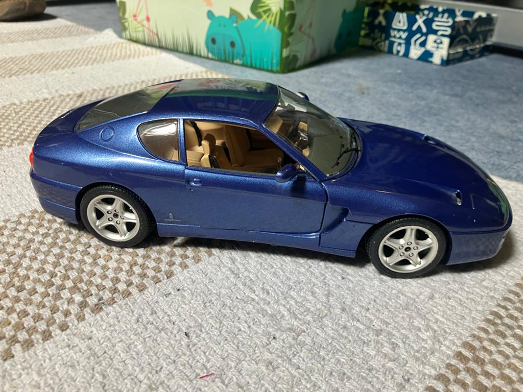 Ferrari 456 GT modelauto - Blauw - Zo goed als nieuw, Hobby en Vrije tijd, Modelauto's | 1:18, Zo goed als nieuw, Auto, Overige merken