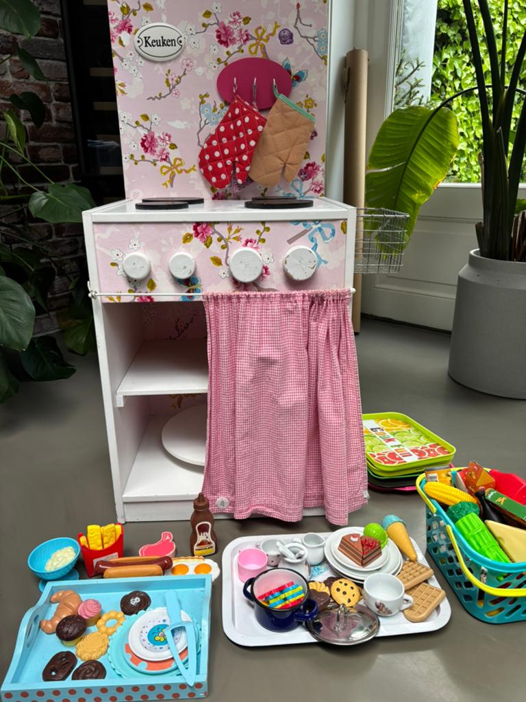 Speelgoedkeuken hout PIp met accessoires, Ophalen, Gebruikt, Hout, Speelkeuken