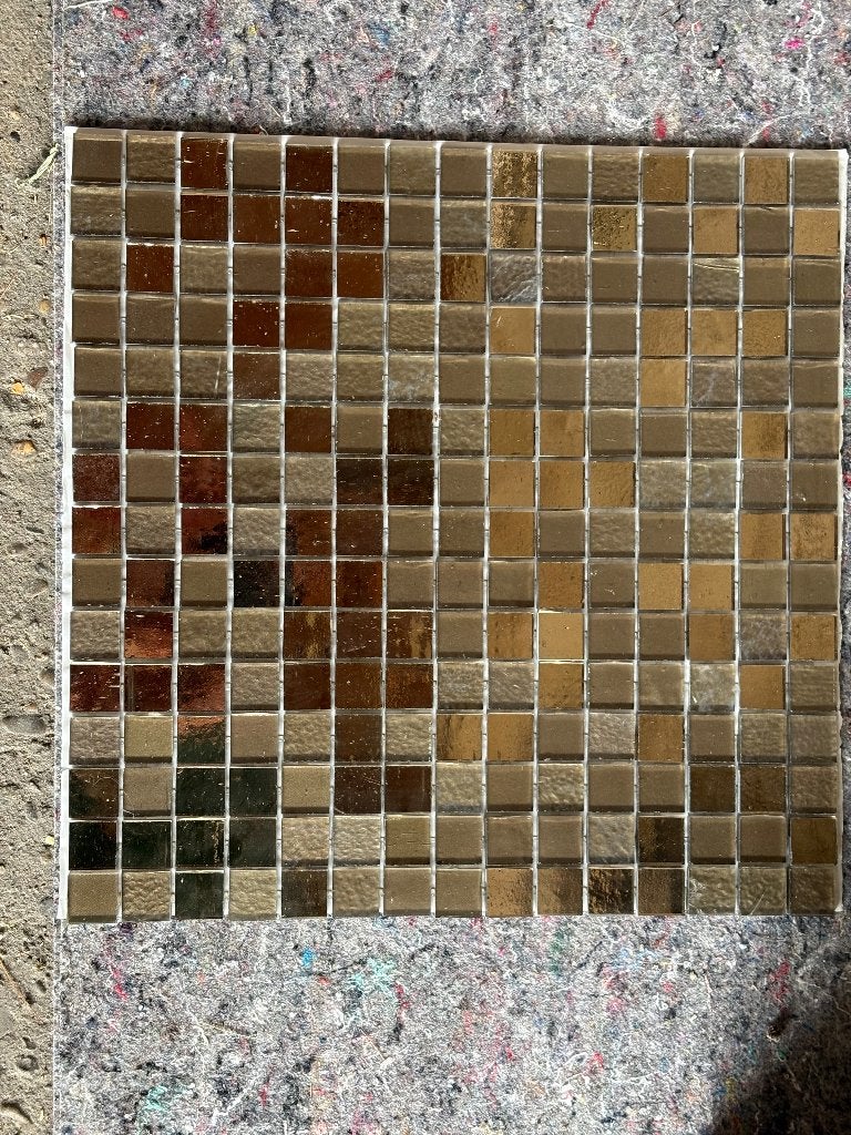 Tegels Glasmozaiek op kunststof matjes zijn 30x30cm restant., Doe-het-zelf en Verbouw, Ophalen, Overige materialen, Wandtegels