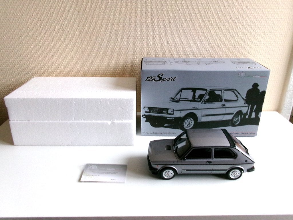 Fiat 127 Sport 70 HP silver 1:18 Laudoracing, Ophalen of Verzenden, Zo goed als nieuw, Auto, Overige merken