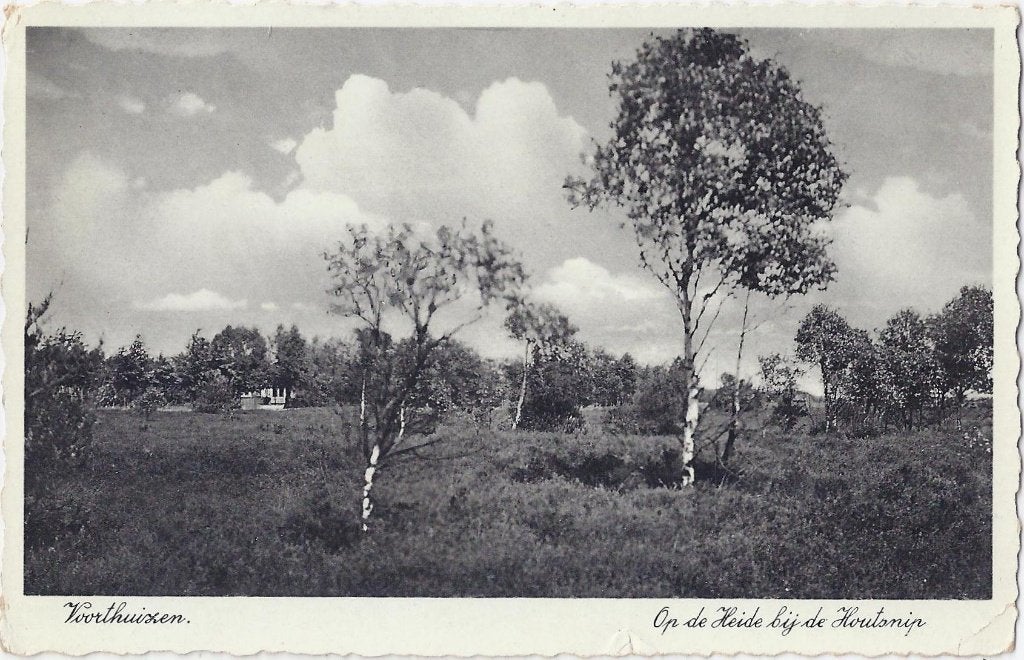 Voorthuizen bij de houtsnip oude gelopen ansichtkaart 8434), Verzamelen, Ophalen of Verzenden, 1940 tot 1960, Gelopen