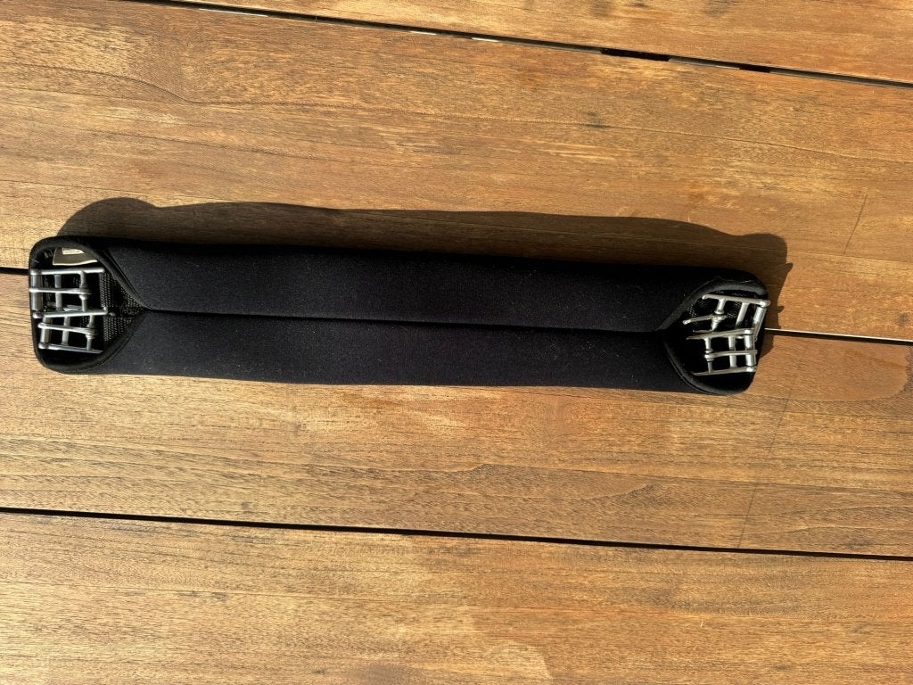 Dressuursingel zwart – zacht gevoerd – nette staat - 55cm, Ophalen, Gebruikt, Zwart, Singel
