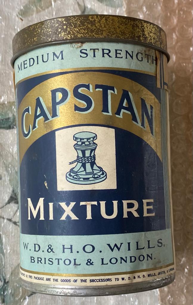 Vintage Capstan Tabaksblikje - W.D. & H.O. Wills, Verzamelen, Blikken, Ophalen of Verzenden, Gebruikt, Overige, Overige merken